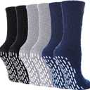 FNOVCO Non Slip Socks for Women Winter Warm Cozy Fuzzy Slipper Socks Soft Fluffy Hospital Socks with Grips