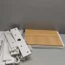 End Table with Charging Station,Fluted Nightstands Set of 2, Modern Bedside Table with Drawer and Storage Shelf, Wood Mid Century Night Stands for Bedroom Living Room (White)