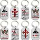 (Pack of 12) Christian Religious Keychain Favors - Wholesale Bible Keyrings for Bulk Religious Gifts, Baptism Party Favors and Church Supplies - Unisex for Adults Men Women Youth Teens Boys Girls