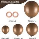 Dark Brown Balloons, 140pcs 18 12 10 5 Inch Different Sizes Pack Party Latex Balloons for BOHO Birthday Halloween Holiday Balloon Garland as Party Decorations