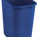 Rubbermaid Commercial Medium Wastebasket, 28 Quart - Blue (7 Gallon)