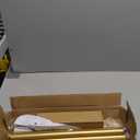 Gold Curtain Rods for Windows 28 to 48 Inches Adjustable Decorative 1 Inch Diameter Single Window Curtain Rod Set with Classic Finials, Gold Finishing