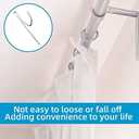 Curtain Hooks for Drapes, Drapery Hook Pins for Window Curtain, Door Curtain and Shower Curtain, Silver (50 Pieces)
