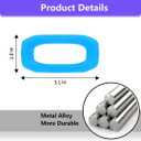 2 Pcs Metal Door Lock Switch Button Trim Cover Compatible with Jeep Wrangler JL JLU Gladiator JT 2018-2024 Car Center Console Unlock Button Frame Cover Interior Decoration Accessories (Blue)