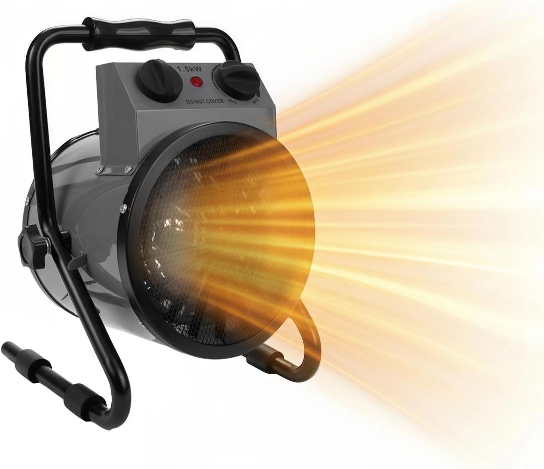 NORTHSKY 1500W Electric Garage Heater with 90Adjustable Angle, Thermostat, Fast Heating, Overheat Protection, Space Heater for Patio, Garage, Greenhouse, Grow Tent, Room or Indoor Use