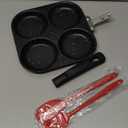 Puraville Egg Frying Pan, 4-Cup Nonstick Granite Omelette Skillet Pancake Pan and Healthy Egg Cooker Suitable for Gas Stove and Induction Cookware (Circular pattern)