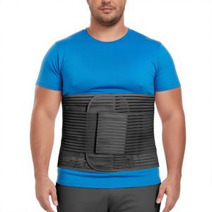 Abdominal Binder, 12-Inch Wide Elastic Belly Wrap for Plus Size Men and Women, Abdominal Binder Post-Surgery Stomach Compression Garment for Hernia Surgery, Natural Birth(Black,XXL)