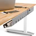 PAMO Cable Management Under Desk for Easy mounting Under-Table I Set of 2 - with 10X Cable Ties I Desk Organizer for Office/Home Office Table Thoughtful Cable Tray Holder (Grey)