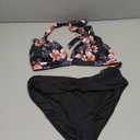 Yonique Women Two Piece Bathing Suits Push Up Bikini Set Halter Swimsuit Vintage Swimwear M