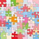 7X5FT Colorful Puzzle Pattern Photography Backdrop Baby Shower Birthday Party Background Children's Photography Props 213013