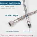 30 Inch Faucet Supply Lines, Bathroom Kitchen Water Supply Line 3/8" Female Compression Thread x M10 Male Connector, Braided Stainless Steel Water Hose for Sink Faucet with 1/2 Adapter (1 Pair)