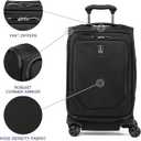 Travelpro Crew Classic Lightweight Softside Expandable Carry on Luggage, 8 Wheel Spinner Suitcase, Men and Women, Carry On 21-Inch, Black