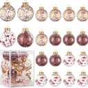 Christmas Ornaments Ball Set-Shatterproof Clear Plastic Decorative Baubles for Xmas Tree House Holiday Wedding Party Decoration,20cs Rose Gold (Style 4)