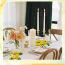 3 x Suncalla 4 Pcs 1.25'' Mini Spring Taper Candle Ring Mini Yellow Daisy Candle Rings for Tapers Small Artificial Flower Candles Holder Wreath for Spring Table Centerpiece Home Party