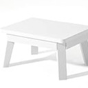 HOUCHICS Wooden Step Stool,One Step Stool for Adult Kids,Wood Bedside Step Stools for Adults,Bathroom,Bedroom (White)