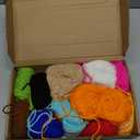 FREEBLOSS 10 Set Insect Theme Plastic Canvas Cross Stitch Kits with 11 Colors Yarn and 10 Different Patterns Plastic Mesh Canvas Coasters for Beginners