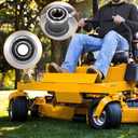 RUTU 11x4.00-5 Flat Free Tire and Wheel Assembly with 3/4" Precision bearings or 5/8" & 1/2",Replacement Tires 3.4"-4"-4.5"-5" Centered Hub,for Zero-Turn Lawn Mowers