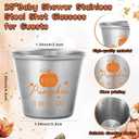 Vesici 25 Sets Baby Shower Favors 1.5 oz Stainless Steel Shot Glasses Cute Bottle Opener Keychains Thank You Tags Bags Thanksgiving/Fall/Gender Reveal Party Return Gift Guest (Orange)