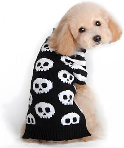NACOCO Pet Sweaters Skeleton Sweater The Cat Dog Clothes Pet Clothing Little Puppy Dog Sweaters (Medium)