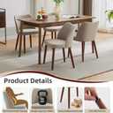 GarveeHome Dining Chairs Set of 4, Modern Hollow Back Dining Room Chair | Upholstered Kitchen Chairs with Adjustable Foot Pads, Wooden Dinner Chair for Kitchen Dining Room