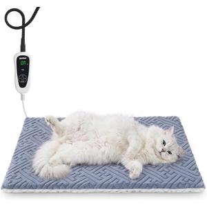 Cat Heating Pad, Heated Cat Bed Indoor, 11 Temp & 25 Timer Settings