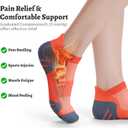 PAPLUS 6 Pairs Ankle Compression Socks for Women, Cushioned Running Socks with Arch Support, Low Cut, Targeted Compression (M)