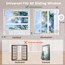 Portable AC Window Vent Kit with Exhaust Hose - 5.9" Diameter 78" Long, Fits LG Whynter Haier 99% Portable Air Conditioners, Adjustable Seal 17"-61" for Sliding Windows, Complete Kit Included