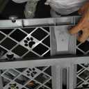 MYPET North States Paws Portable Pet Gate: 26-40" Wide. Pressure Mount. No Tools Needed. Made in USA, 23" Tall, Expandable, Durable Dog Gates for Doorways, Fieldstone Gray