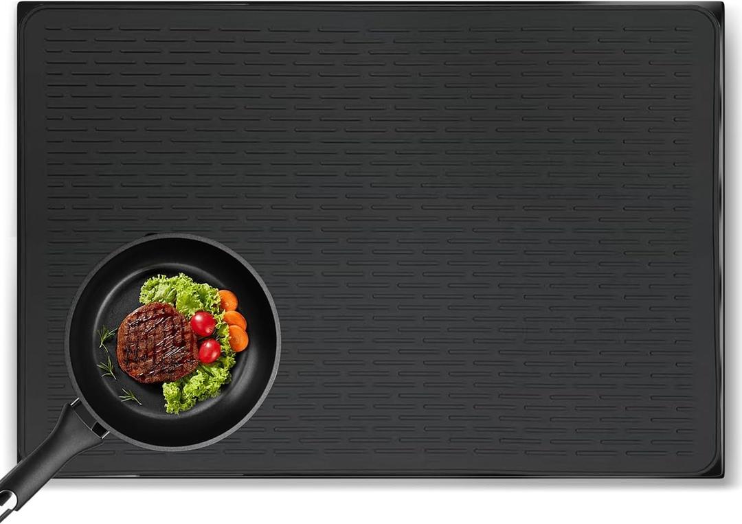 Large Induction Cooktop Protector Mat, 29 * 20.87 Inch, Stove Top Cover for Electric Stove, Silicone Stove Mat for Glass Top Stove, Glass Top Stove Cover (FM-30 Inch)