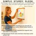DACRI HOME 50" Sturdy Magnetic Poster Hanger Frame 50x32 50x60 Teak Wood Poster Frame, Strong Magnets for Easy Hanging Map Picture Canvas Print Scroll Wall Art (50 Inch, Black)