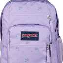 JanSport Laptop Backpack - Computer Bag with 2 Compartments, Ergonomic Shoulder Straps, 15 Laptop Sleeve, Haul Handle - Pastel Petals - Lilac