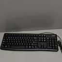 Logitech MK120 Wired Keyboard and Mouse Combo for Windows, Optical Wired Mouse, Full-Size Keyboard, USB Plug-and-Play, Compatible with PC, Laptop - Black