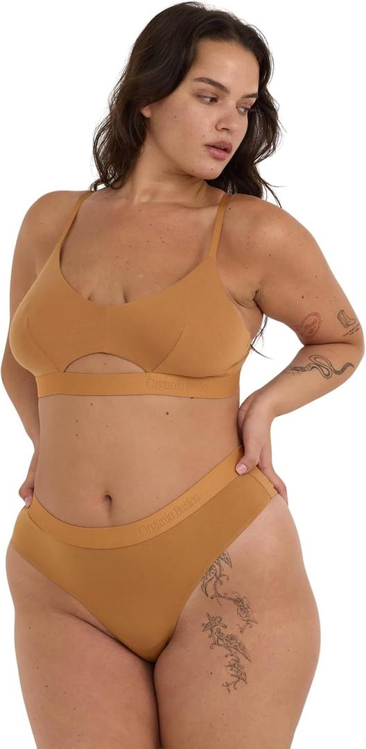 Organic Basics Women's Soft Touch Thong Underwear (XL)