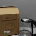 Brightown Electric Glass Kettle for Tea and Coffee, BPA-Free, Fast Boiling, Auto Shut-Off, 1.7 L, 1500W