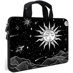 AMARY14 15 15.4 15.6 inch Laptop Handle Bag Computer Protect Case Pouch Holder Notebook Sleeve Neoprene Cover (SUN MOON)