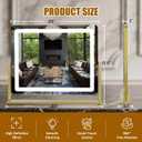 Vanity Mirror with Lights 22"×17", Large LED Makeup Mirror with Light, Smart Touch with 3-Color Lighting, Dimmable, 360° Rotation, Desk Mirror, Vanity Mirror Tabletop (Gold)