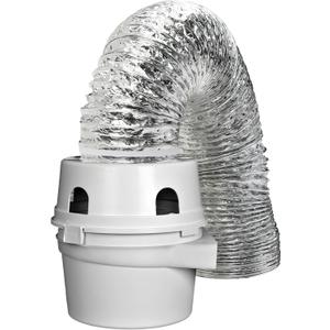 Dundas Jafine TDIDVKZW Indoor Dryer Vent Kit with 4" x 5' Duct