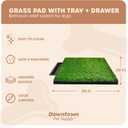 Downtown Pet Supply Dog Grass Pad with Tray, 20 x 30 w/Drawer - Outdoor and Indoor Potty System for Dogs with Replaceable Synthetic Grass Pee Turf - Portable and Waterproof Turf Dog Potty