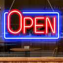 22" X 11.8" Led Neon Open Sign for Business Window, Light up Open Sign for Store Carteles Letreros Para Negocios.