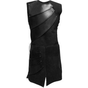 Pexlaxy Men's Medieval Sleeveless Waistcoats Costume Renaissance Victorian Waistcoats Vests (Black)