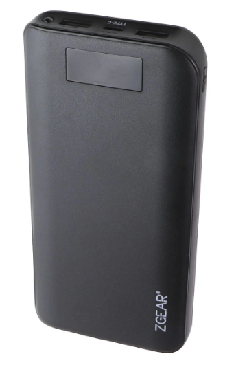 ZGEAR 20,000 mAh High Capacity Power Bank With LCD Display