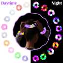 18Pcs Light Up Scrunchies, LED Hair Scrunchy for Women Girls Neon Colorful Hair Tie 3 Light Modes Hair Bands Glow in the Dark Hair Accessories for Rave Slumber Carnival Birthday Party Favor Supplies
