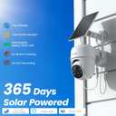 Cinnado 2K Cameras for Home Security-2.4G WiFi Outdoor Camera Wireless Solar/Battery Powered, 360 Viewing, Human Detection, Color Night Vision, Cloud/SD Storage B6 (B6-White-4pack-2.4G)