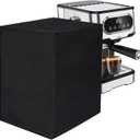 Coffee Maker Cover, Universal Waterproof Cloth Protector for Countertop Appliances in Home, Garage, and Office, Black