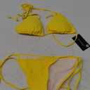 Women Two Piece Swimsuit Sexy Swimwear Halter String Triangle Bikini Sets, M