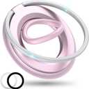 [2025 Upgrade] Magnetic Phone Grip for MagSafe, 360 Rotation Phone Ring Grip Stand, Finger Kickstand Two-Sided Magnet Compatible with iPhone 17/16/15/14/13/12/11 Pro/Max MagSafe Accessories (Pink1)