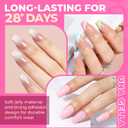 UNA GELLA Short Coffin Nails Tips, 504pcs No c Curve short Coffin Gel Press On Nails Pre Etched For Women Acrylic Nail Extension Full Cover Home Salon 12 Sizes