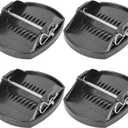 4 Pcs Trailer Stabilizer Leg Foot Pads for Travel Trailers and Campers, Trailer Stabilizer Leg Pads with Locking Pins, Wide Base Anti-Sink Support for Leveling, 7.2 x 5.1 x 2 in