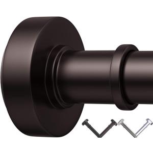 Bronze Shower Curtain Rod, Adjustable 43-72 Inches,Rust Resistance, Tension Rod with Durable Spring, No Drilling, Use for Bathroom, Bedroom, Kitchen, Balcony, Home