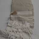 Oversized Turkish Beach Towel Blanket XXL Cotton Sandproof Towels Boho Woven Extra Large Big Sand Free Giant Throw Blankets Huge Quilt XL Picnic Camping Necessities Cloud for Adult Gifts (Z Beige Mtb)